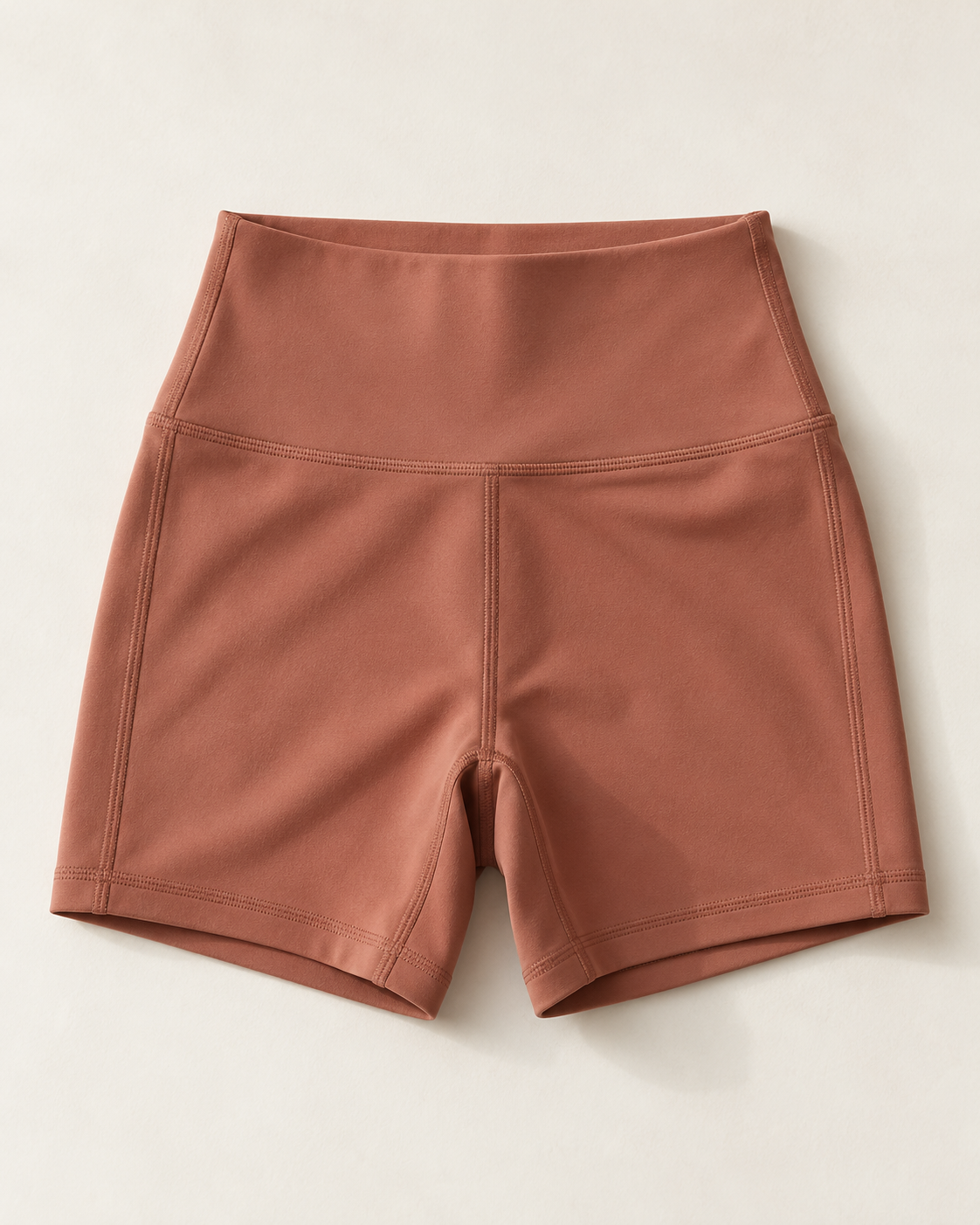 Short fitness terracota de cintura alta